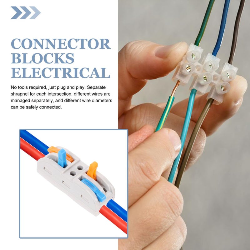 SOLUSTRE 10pcs Universal Terminal Block Kit for Electrical Projects Quick Connect Wire Splitter Connectors - Image 3